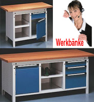 Werktische Serie function mit Unterschrank