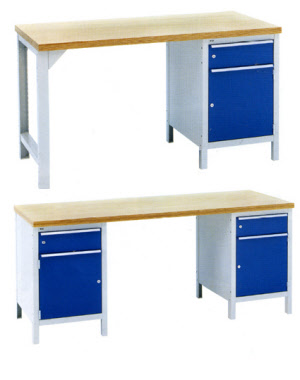 Werkbänke Serie Modul mit Unterschrank und Schublade