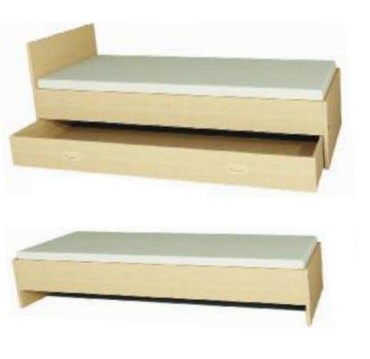 Betten mit Holzkorpus