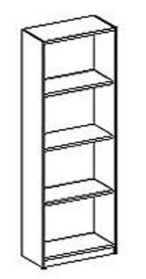 Schrankregale mit 4 Ordnerhöhen, Schrankregal, Regal 4 OH, Regalwand