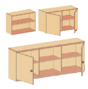 Anrichte und Hängeschrank