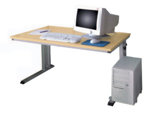 Arbeitstische C-Fuß-Gestell, höhenverstellbar 68 bis 82 cm
