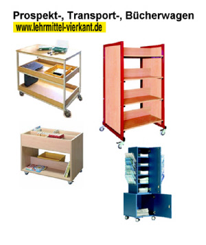 Bücherwagen und Prospektwagen