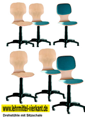 Arbeitstühle, Drehstühle mit Sitzschale
