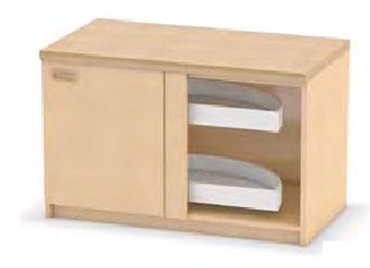 Eckuntschrank mit Drehkarussel für Ecke rechts, HxBxT 86x110x58 cm