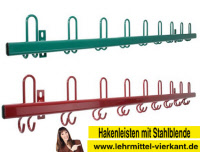 Garderobenhakenleiste mit Stahlblende