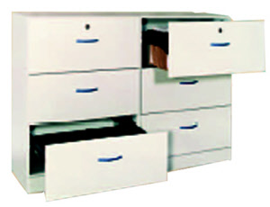 Hängeregistraturschrank mit 3 Hängeregisterauszüge