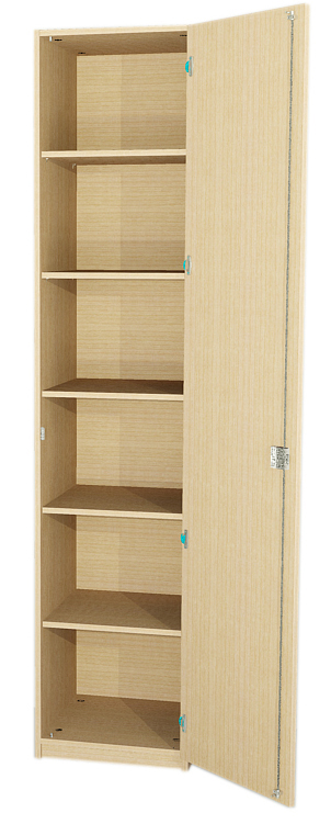 Schrank eintürig, 5 Einlegeböden HxBxT 230x60x40 cm, Schrank, Schänke