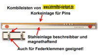 Bilderklemmleiste Kombi mit Kork- und Stahleinlage