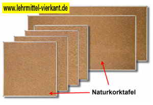 Korktafeln. Langwandtafeln mit Naturkork, Pinboard