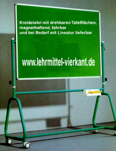 Tafel fahrbar mit Kreide beschreibbar