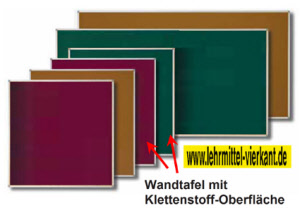 Klettenstofftafel, Pinntafel mit Stoff-Oberfläche