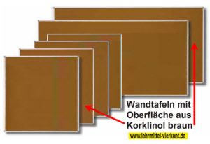 Langwandtafel mit Korklinol braun
