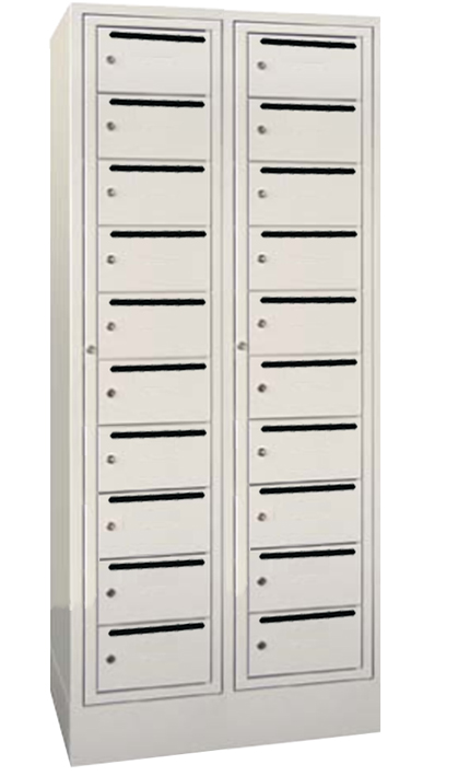 Postverteilschrank, Postverteilschränke, Briefschlitzschränke