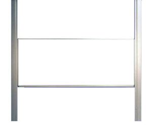 Pylonenschiebetafel mit Whiteboardoberfläche