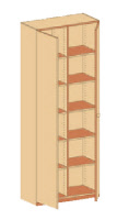 Schrank mit Flügeltüren 230 cm, 6 Ordnerhöhen
