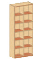 Schrankregal 230 cm, 6 Ordnerhöhen