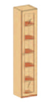 Schrank mit Glaseinsatztüren 230 cm, 6 Ordnerhöhen