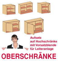 Oberschränke, Aufsatzschrank für Hochschränke
