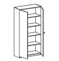 Schrank 1900 mm mit Flügeltüren