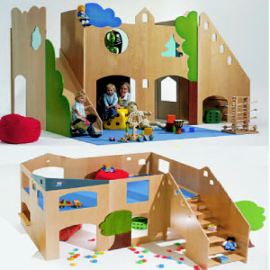 Kindergartenmöbel: Spielburgen