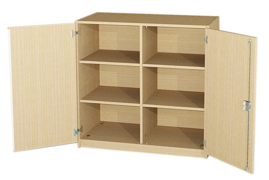 Unterschrank mit Flügeltüren, Unterschrank für Büro oder Schule