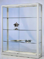 Schrankvitrine  mit Alu-Rahmen