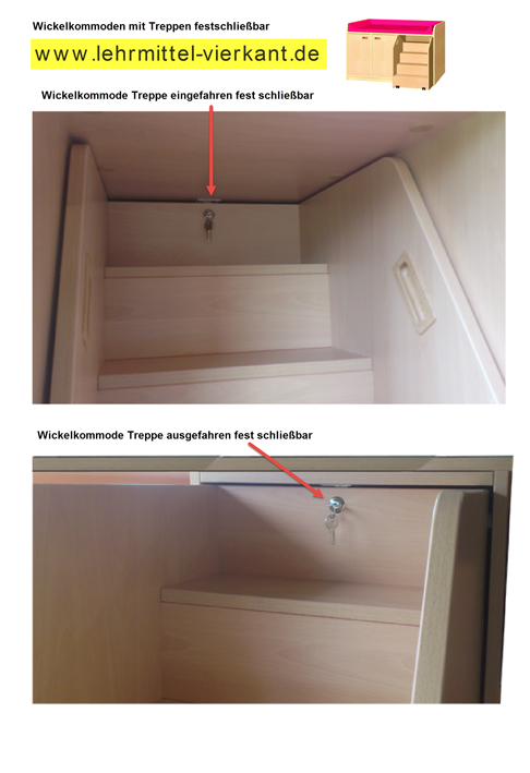 Wickelanlage mit treppe, wickelkommode mit treppe, wickeltische ...