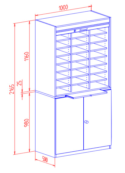 Postfachschrank, Postfächerschrank, Postfächerschränke