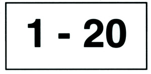 Selbstklebezahlen zur Nummerierung von Karten und Kartenträgern
