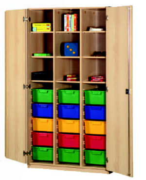 Materialschrank oder Klassenraumschrank mit Eigentumbox
