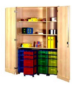 Garagenschrank mit 4x fahrbare Modulocontainer