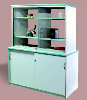 Ausstellungsvitrine mit Unterschrank
