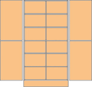 Abteileschrank, Abteileschränke