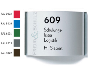 Gewölbte Türschilder 