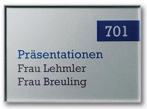Türschilder aus Aluminium