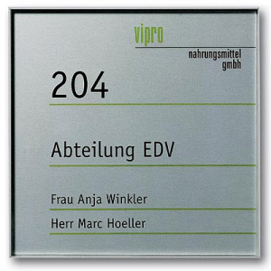 Türschilder aus Aluminium