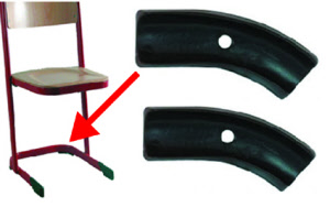 Bogengleiter für Schulstühle