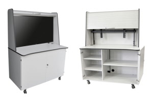 TV-Wagen, Displaywagen, Fernsehwagen, Bildschirmwagen, Fernsehschrank