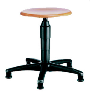 Drehspindelhocker Poly mit Gleiter 