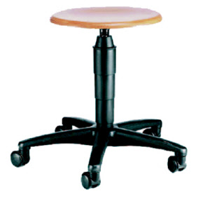 Drehspindelhocker Poly mit Rollen 