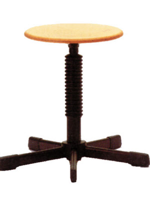 Drehspindelhocker, Hocker für Werkraum, Schule, Labor, Gewerbe