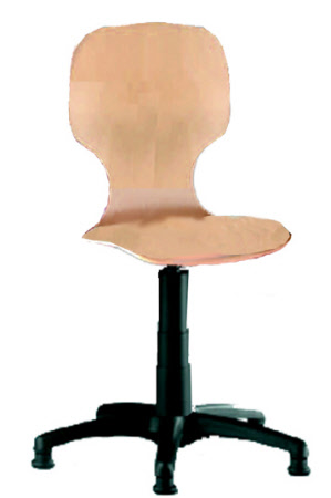 Drehstuhl Drehspindel mit Sitzschale und Gleiter