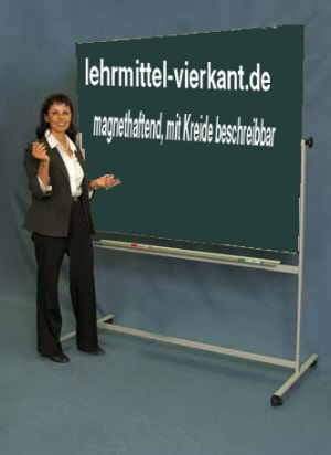 Wendetafel magnethaftend beidseitig grün mit Kreide beschreibbar