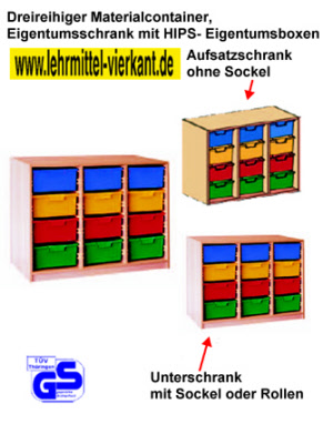 Aufsatz-Eigentumsschrank mit 12 hohen HIPS-Eigentumsboxen 