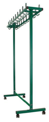 Standgarderoben mit Stahlblende fahrbar