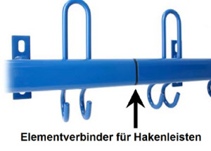 Elementverbinder für Garderoben-Hakenleisten