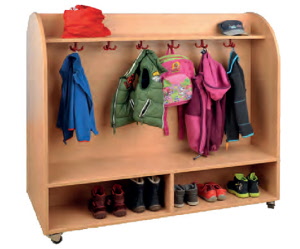 Garderobenwagen für Kindergarten, Garderobenmöbel auf Rollen