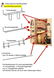 Musikinstrumentenschrank für Schulen, Musikinstrumentenschrank mit