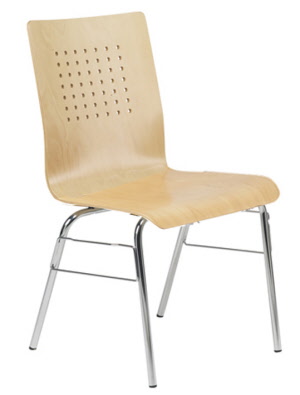 Holzschalenstühle mit Designschale, Stapelstühle, Sitzschalenstühle